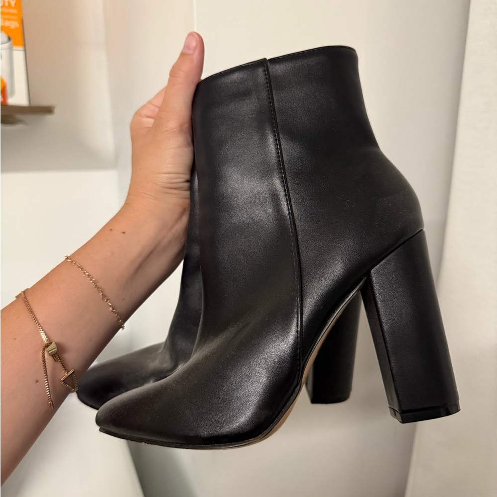 Public desire boots leather